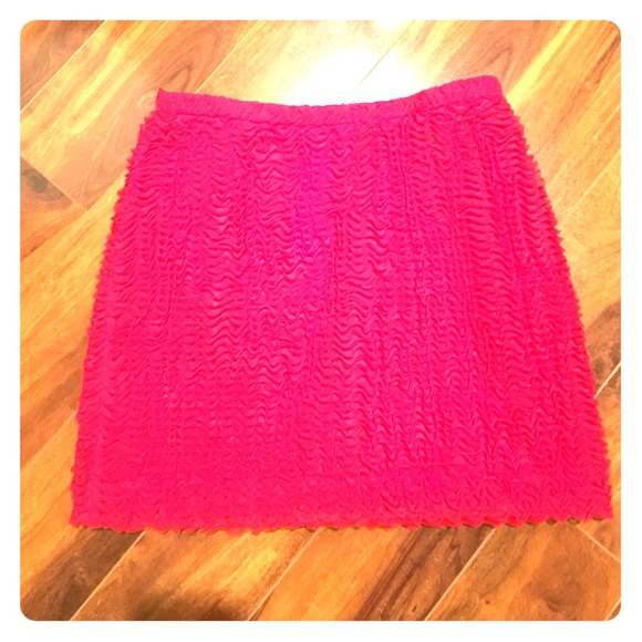 Cherry Red Textured Skirt