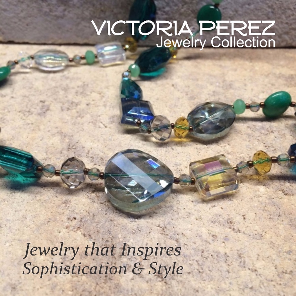 Multicolored MultiBeaded Necklace |  Crystal Glass