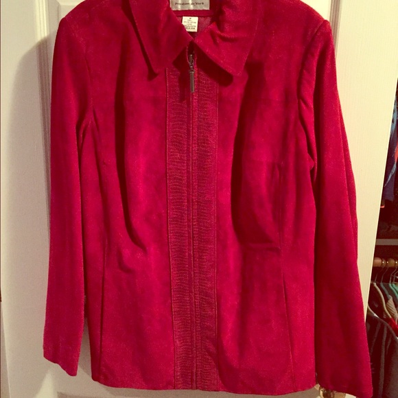 Beautiful red suede jacket
