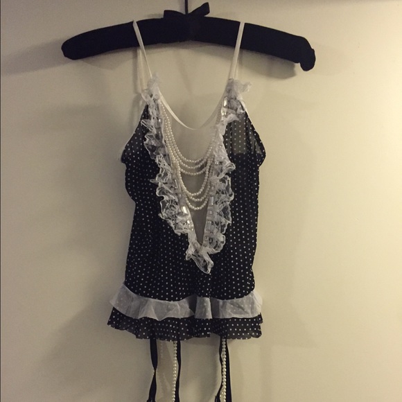 Polka dot lingerie Bustier
