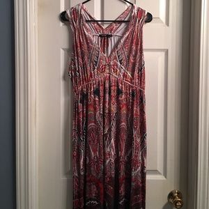 Boho style stretchy lightweight dress