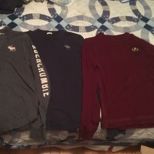 3 L Abercrombie muscle sweaters