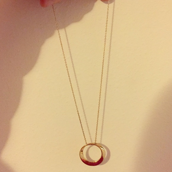 Gold Hoop Necklace