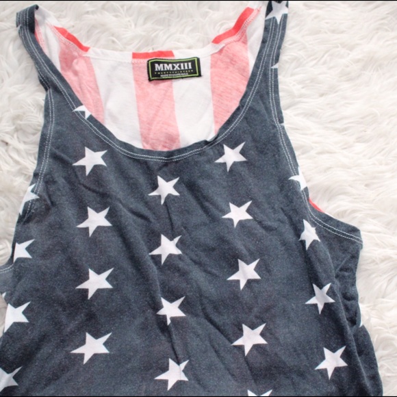 American flag tank top