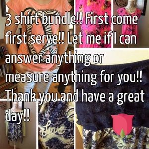 3 Shirt Bundle!! From Justice!!