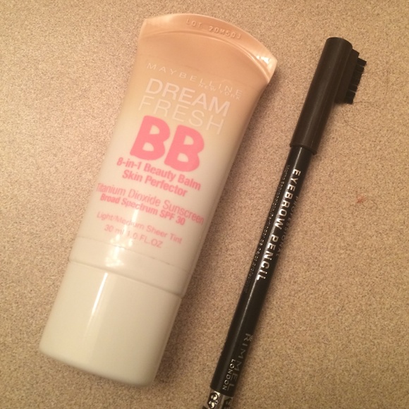 bb cream light/medium &eyebrow pencil dark brown