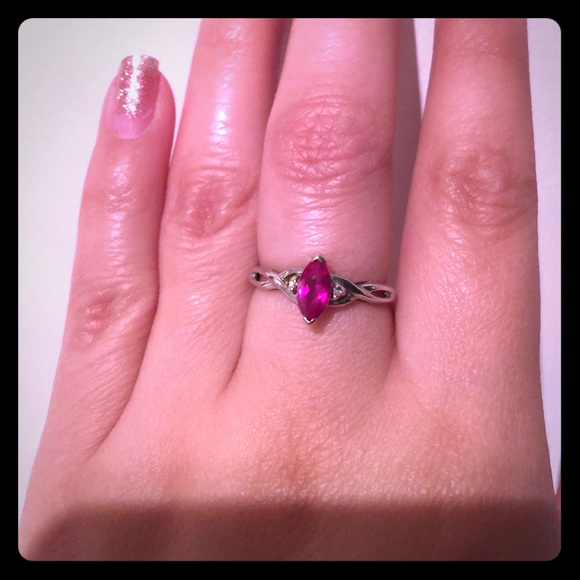 Silver Ruby Ring - image 1