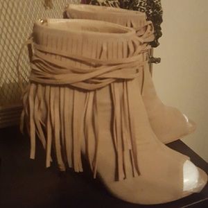 Fringed booties