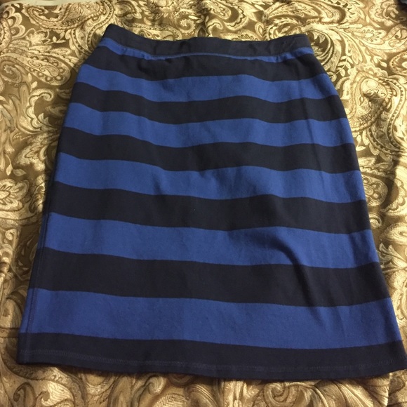 Blue striped skirt