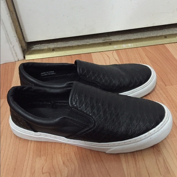 Black slip ons