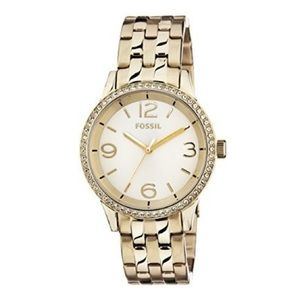 Gold Fossil watch