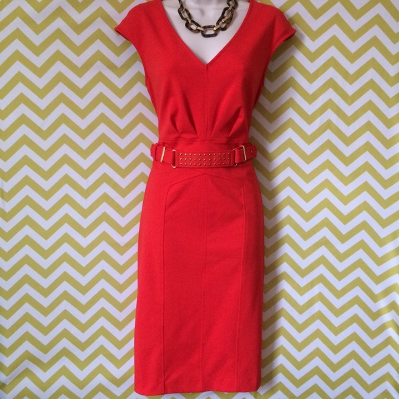 Jennifer Lopez Hot Orange Dress Size 8