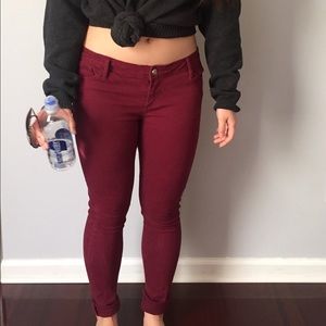 Maroon Jeans