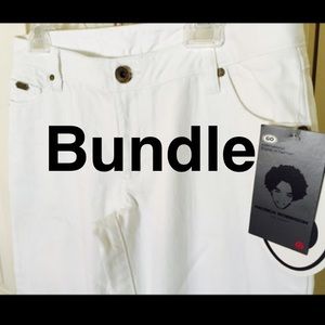 Black and White dress + white jeans