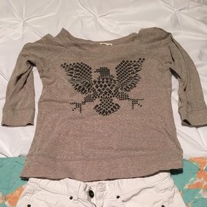 Aztec Bird 3/4 sleeve top