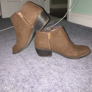 Brown ankle booties
