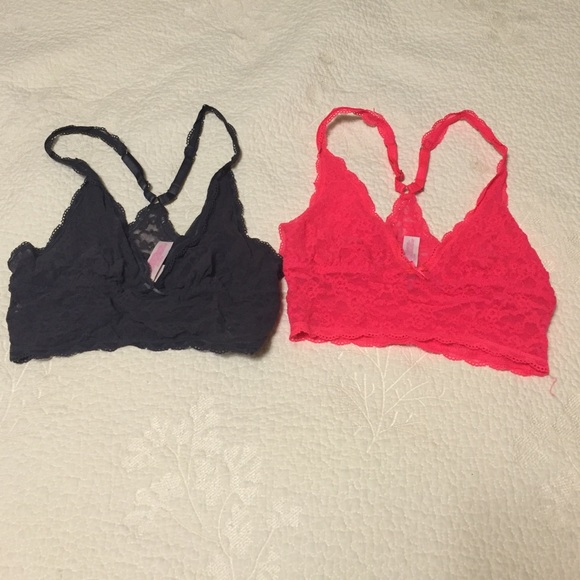 Victoria's Secret Lace T-Strap Bralettes