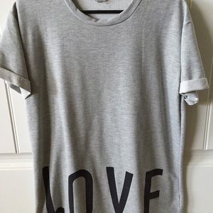 Love/hate sweater tee size small