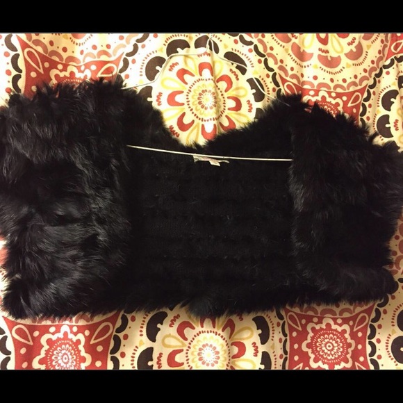 Papaya Tops - Papaya faux fur shrug