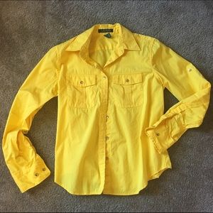 Polo yellow button up