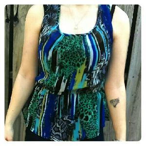 Cinched middle funky tank