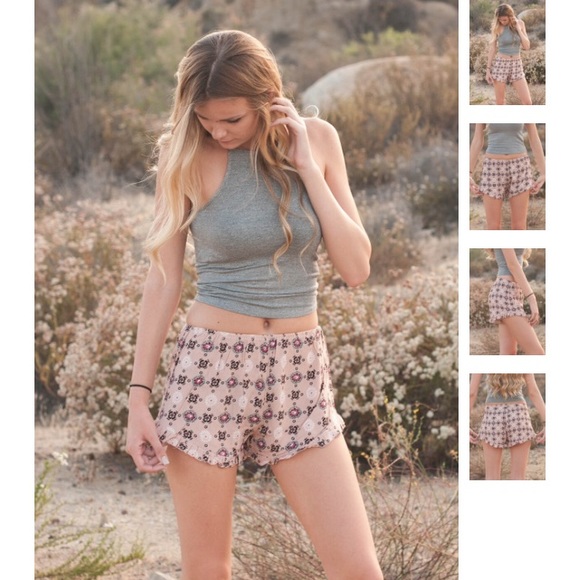 Boho Florals Ruffle Shorts