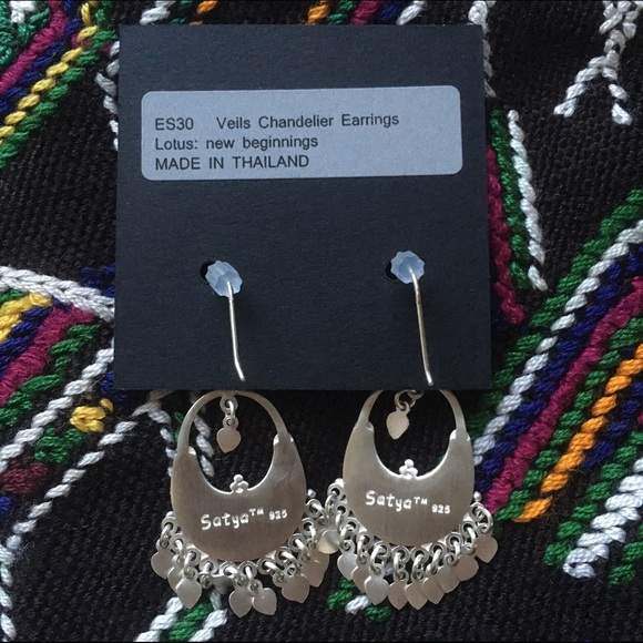 Sterling Silver Chandelier Earrings - Picture 3 of 4
