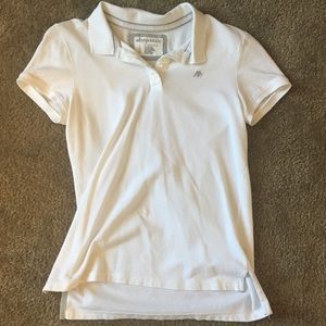 Aero white polo with silver logo