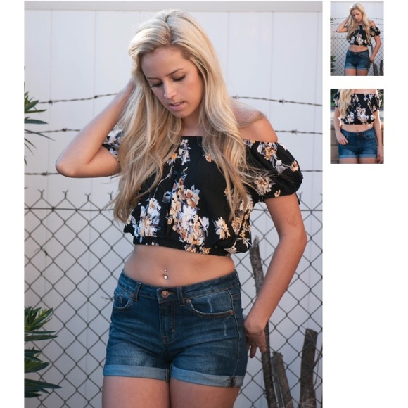 Boyfriend Cuffed Stretch Denim Shorts