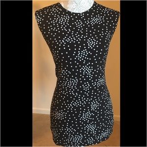 Polka dot sleeves plus size shirt