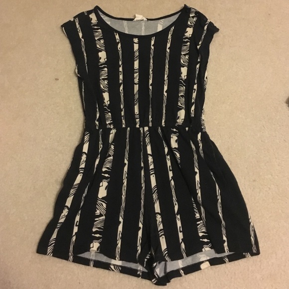 super cute striped and patterned romper!