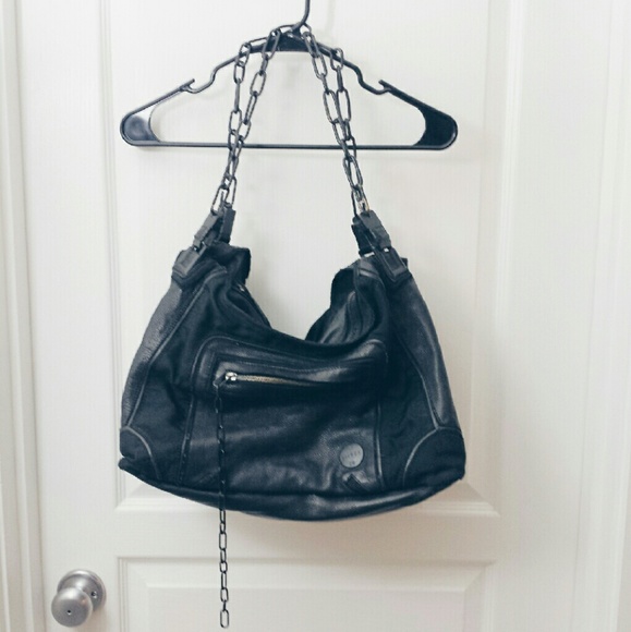 Almost donating🔥Diesel leather & denim chain bag