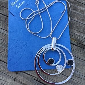 Sterling silver gemstone 16 inch necklace!