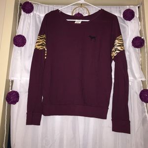 A maroon Victoria's Secret comfort tee!