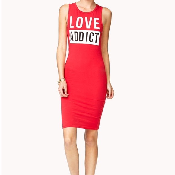 Forever 21 red love addict dress!