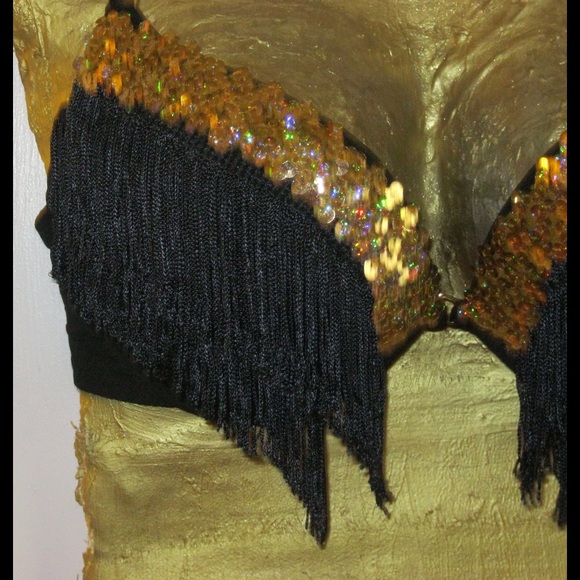 Black Rave Bra 34C. - Picture 2 of 2