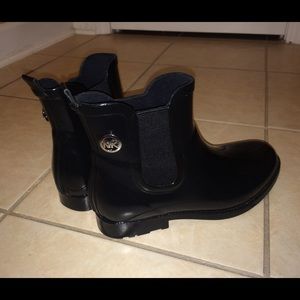 MK Black Ankle Rain Boot
