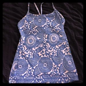 Lululemon Power Y Tank-Blue Floral