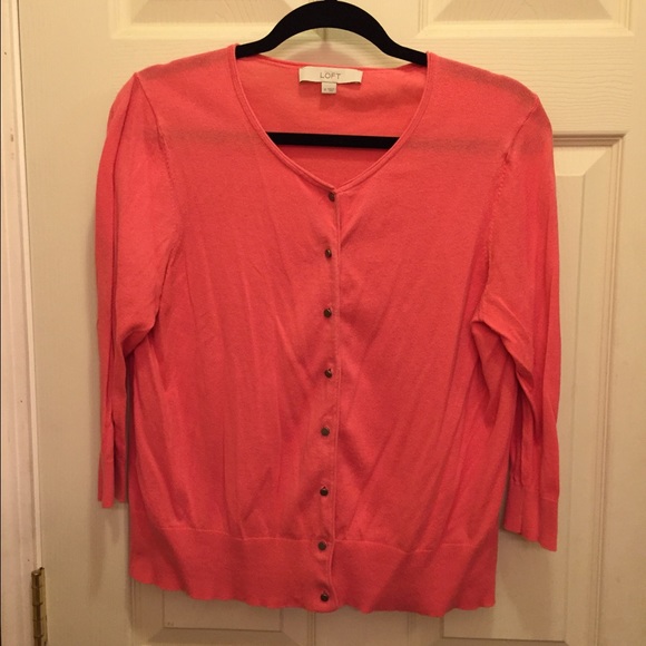 Coral light weight Loft cardi