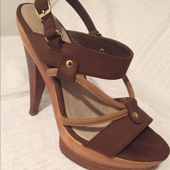 Brown/Tan Platform 4" Heels