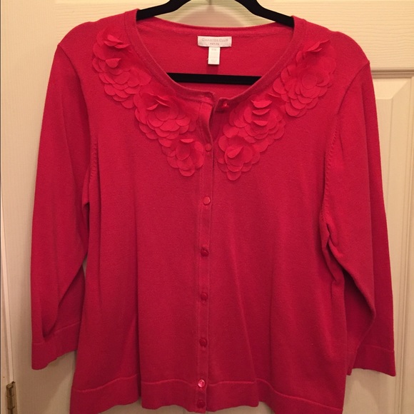 Flirty fun hot pink cardi from Macys.