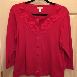 Flirty fun hot pink cardi from Macys.