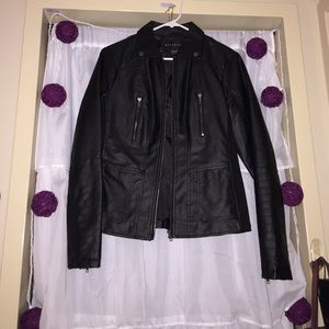 Black leather jacket