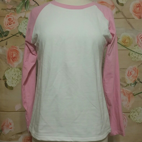 Baseball Tee Women's Pink Sleeves