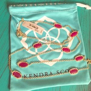 Kendra Scott Kelsie necklace in Maroon Jade