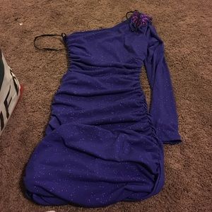 Short sparkly purple dress
