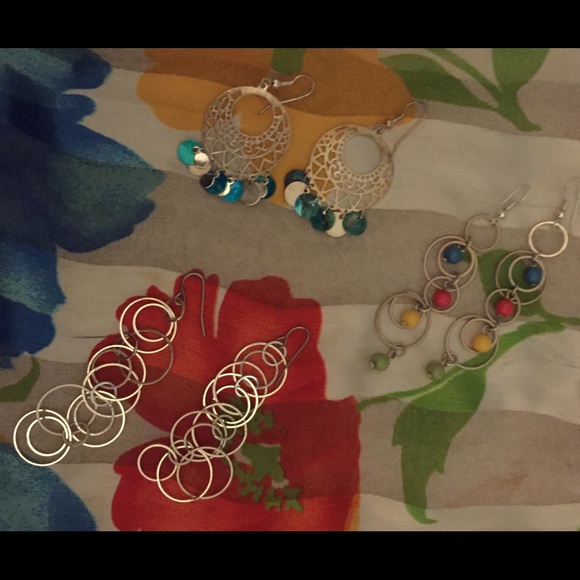3 sets of earrings