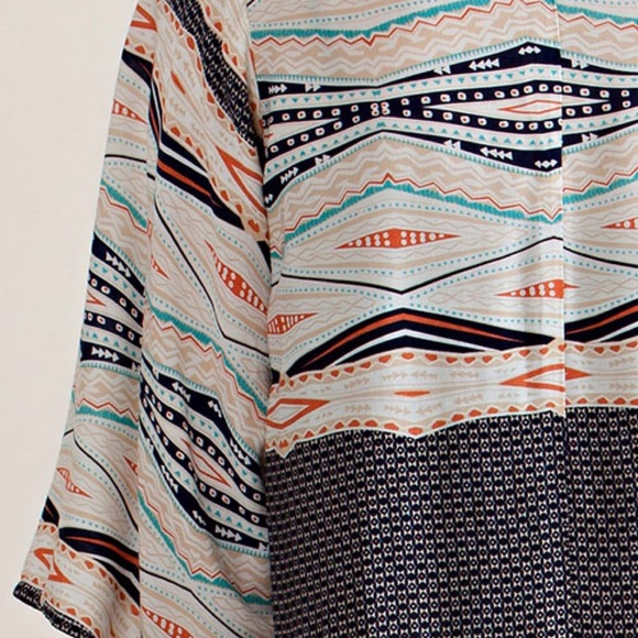 "Love's Philosophy" Printed Kimono Duster Cardigan - Picture 4 of 4