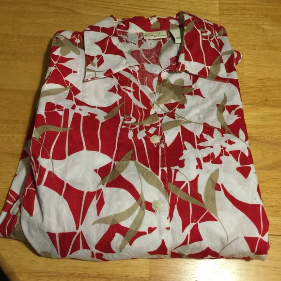 SALE! Kim Rogers button down 3/4 sleeve shirt! - Picture 1 of 3