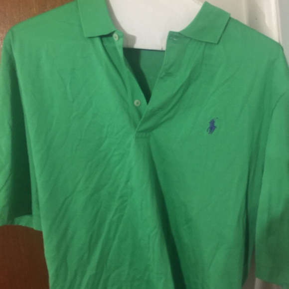 Green Polo Ralph Lauren golf shirt.